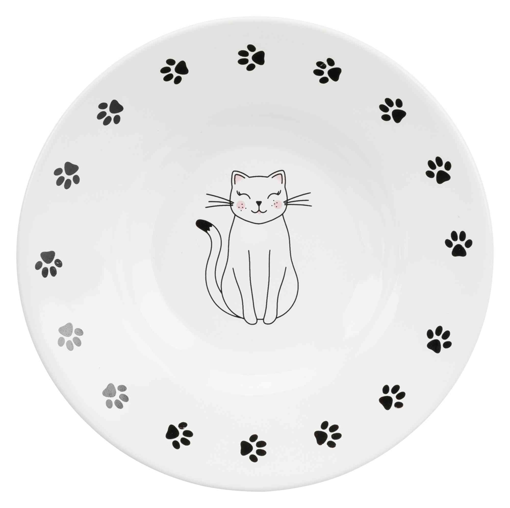 Keramiknapf Katze mit Pfoten