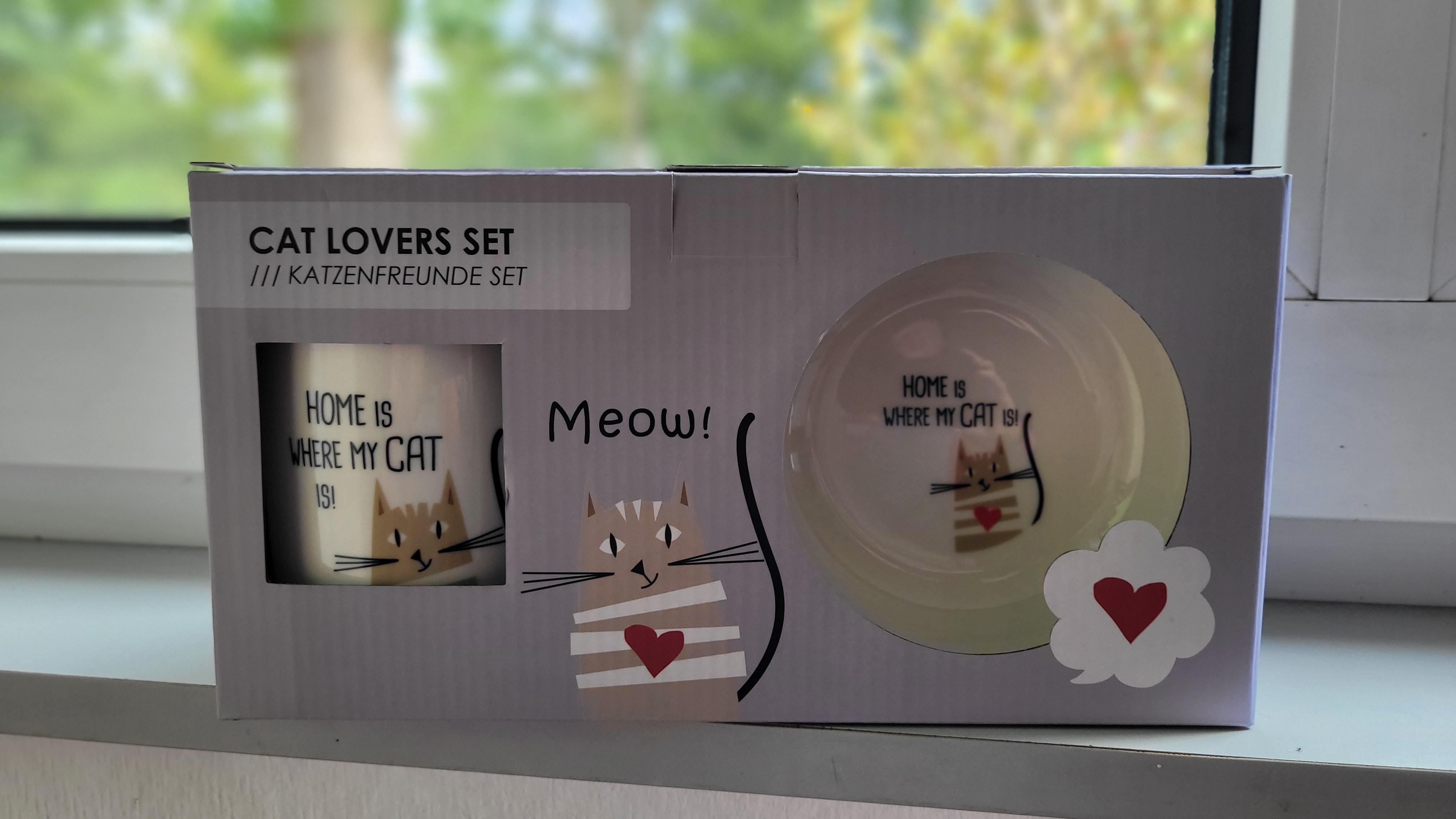 Geschenkset Home is where my cat is