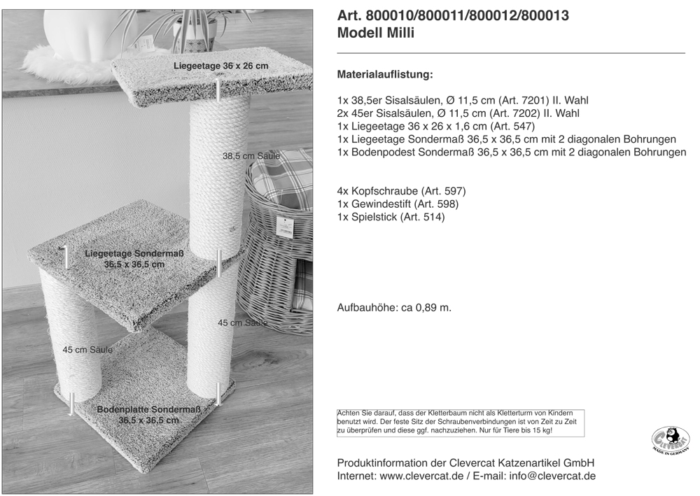 Milli "Sondermodell" patchwork grau