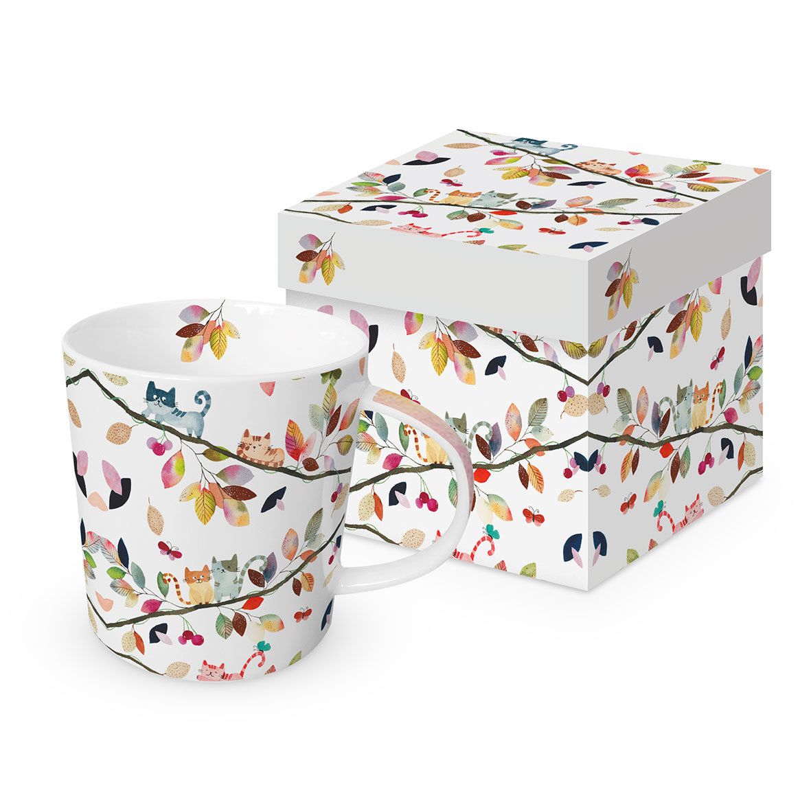 Becher mit Geschenkbox Waldkatzen