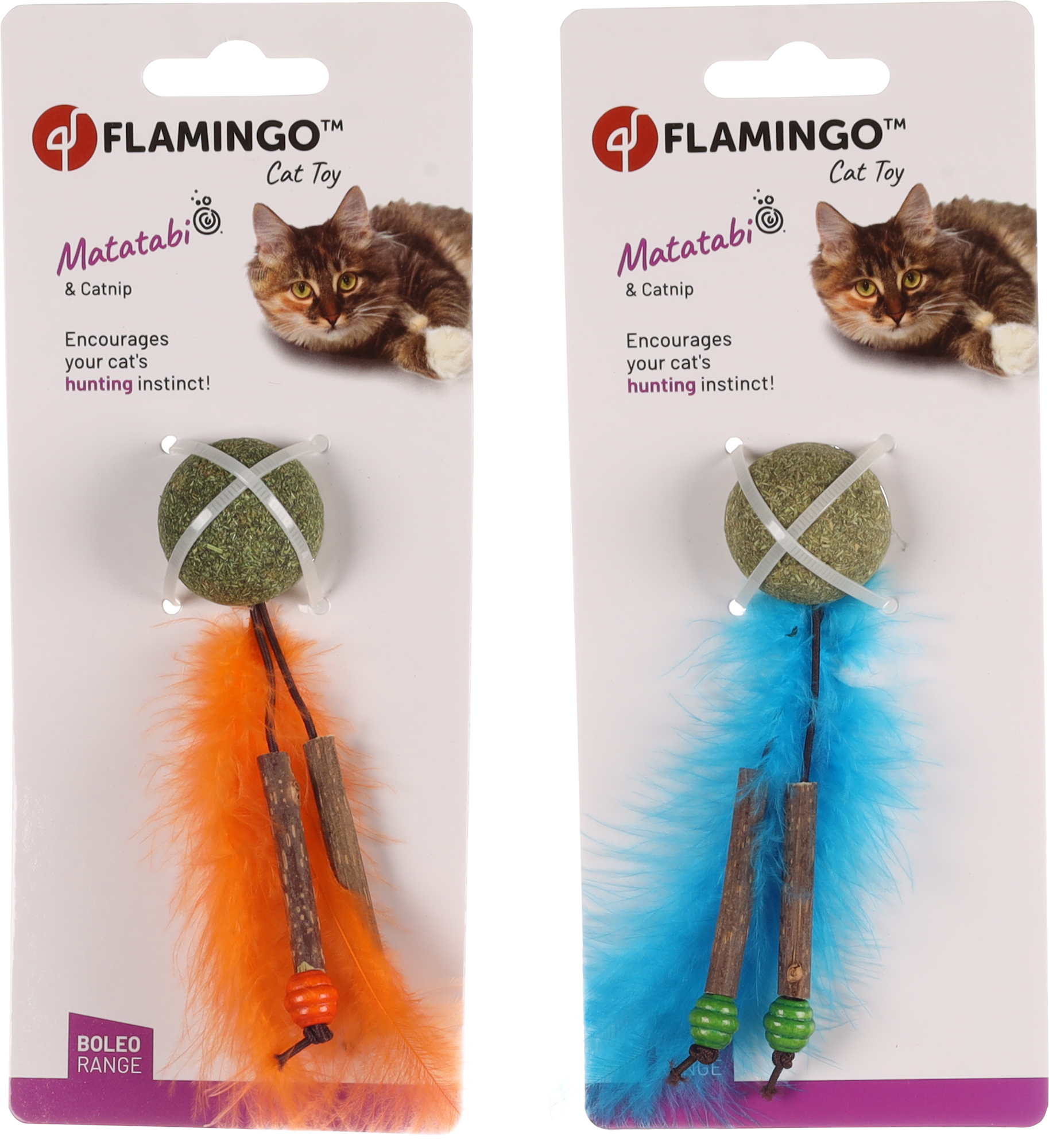 Spielball mit Matatabi, Catnip und Federn