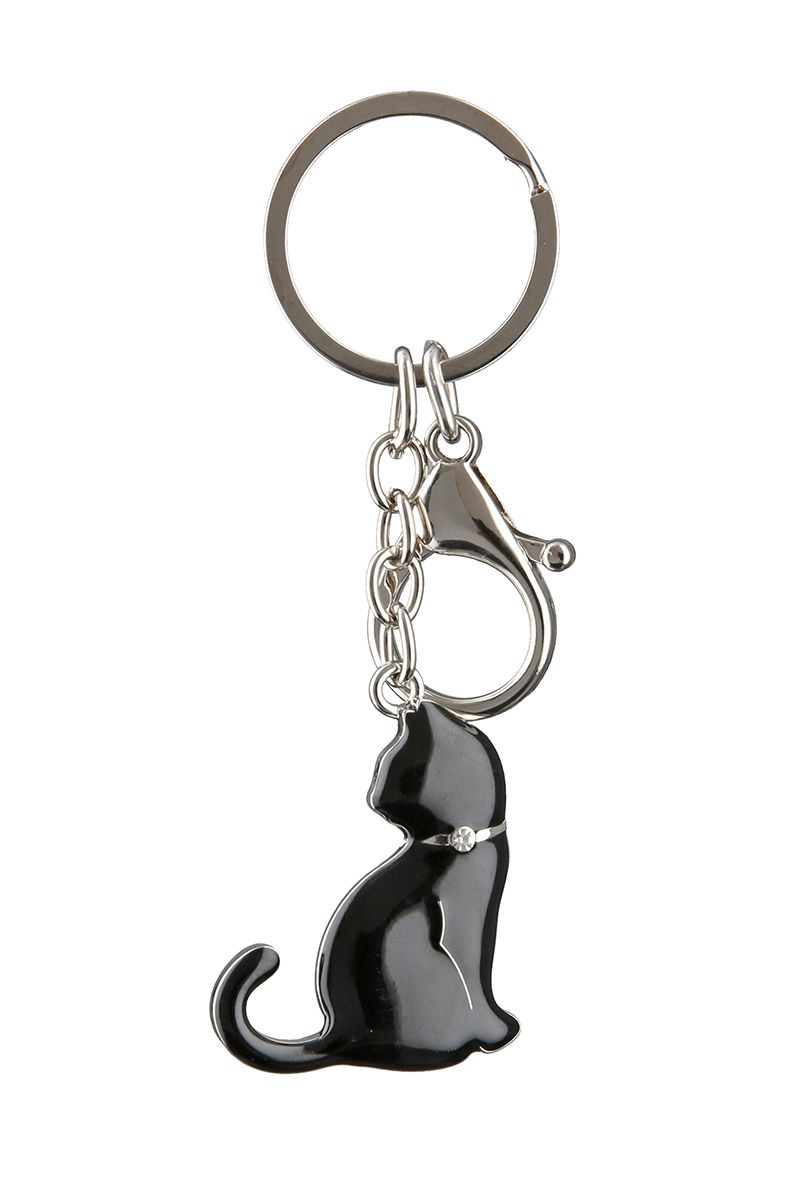 Schlüsselanhänger Schwarze Katze