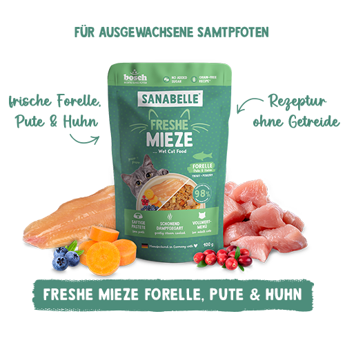 Freshe Mieze Forelle, Pute & Huhn