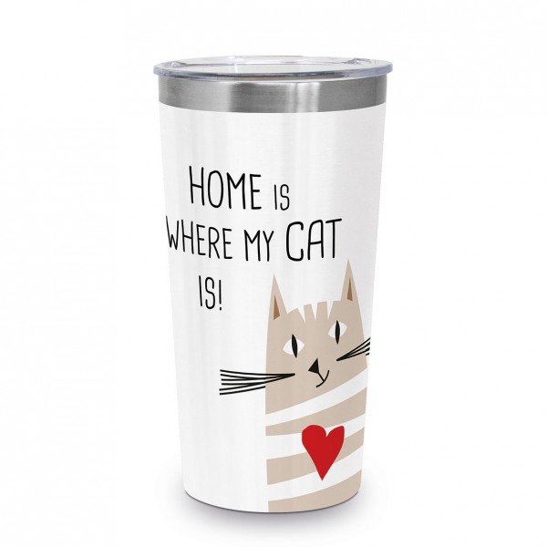 Thermobecher Home is where my cat is